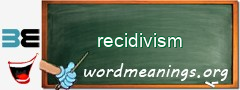 WordMeaning blackboard for recidivism